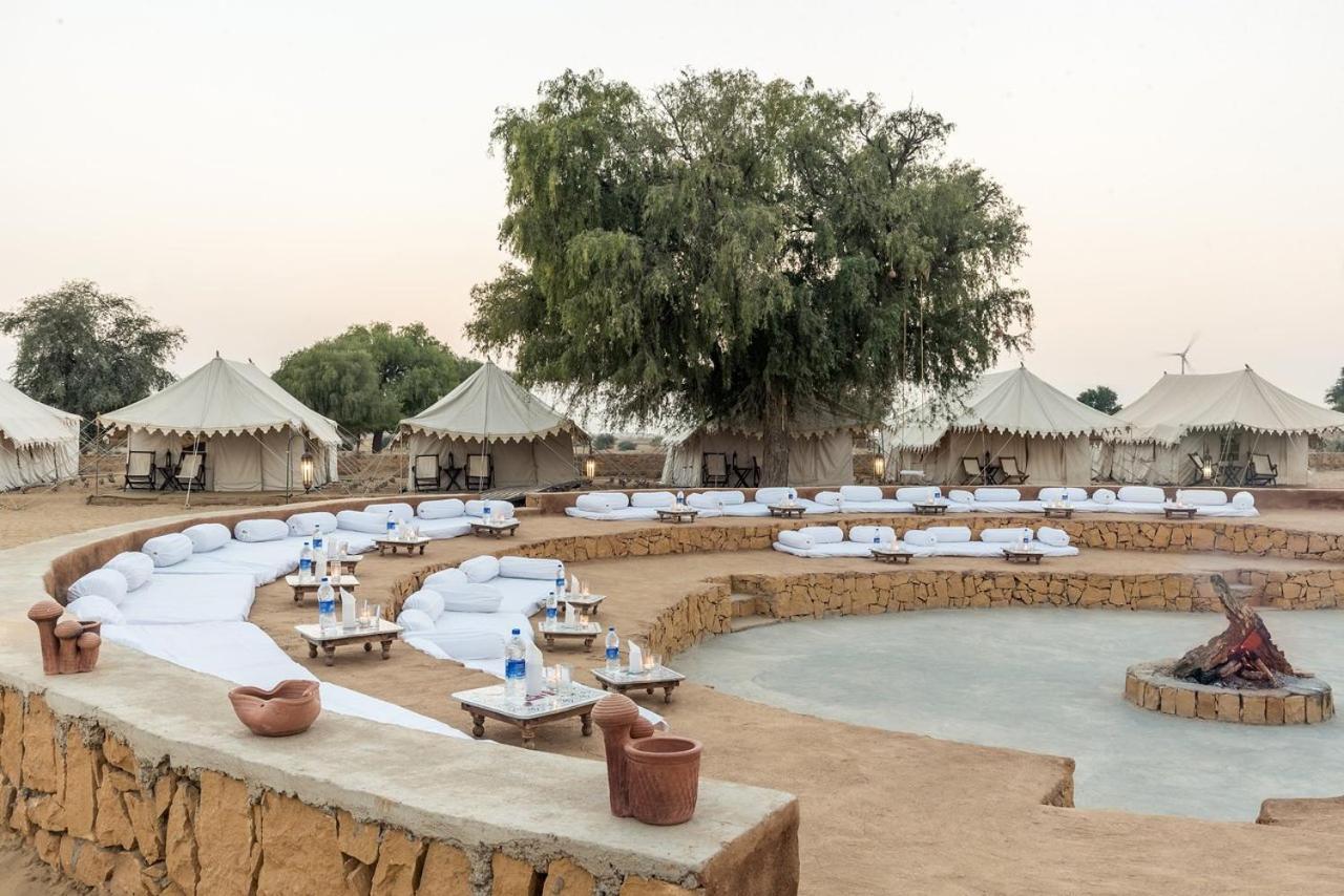 Golden Sandstone Hotel desert safari camp Jaisalmer Exterior foto