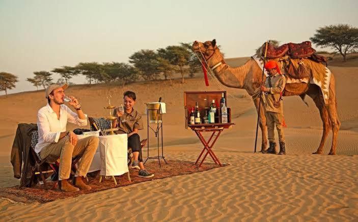 Golden Sandstone Hotel desert safari camp Jaisalmer Exterior foto