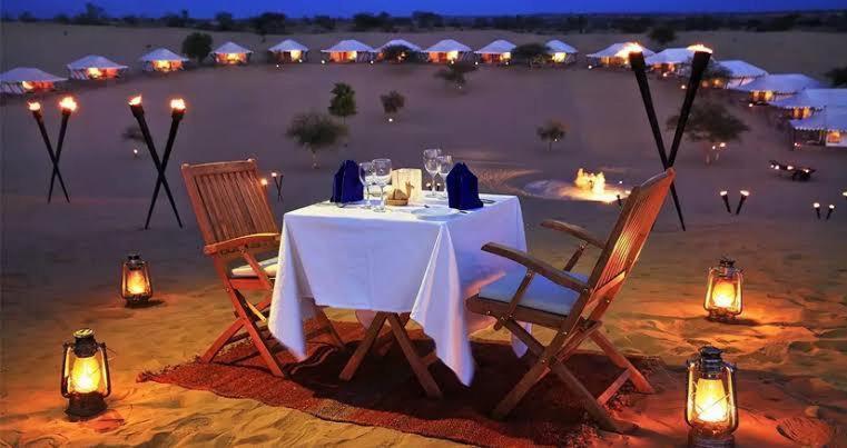 Golden Sandstone Hotel desert safari camp Jaisalmer Exterior foto