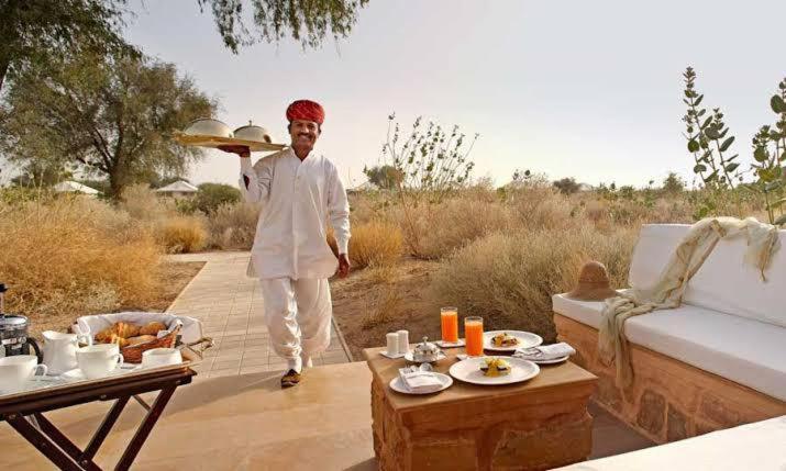 Golden Sandstone Hotel desert safari camp Jaisalmer Exterior foto